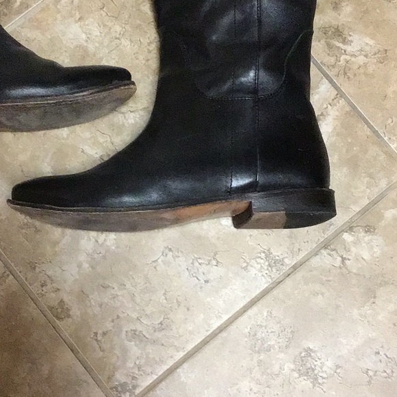 FRYE Black Leather Paige Boots sz 9 - Picture 5 of 6